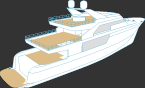 Superyacht with teak decking system